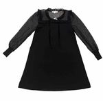 Loft Velvet Dot Mixed Media Sweater Dress Women’s Size XS NWT Holiday Christmas Photo 0