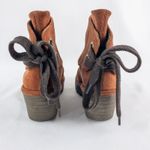 Anthropologie ’s Fly London Suede Yama Rust Orange Ankle Booties Womens 36 US 5.5 Photo 9