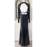 Safiyaa BLACK Cutout Beaded Belt Gown with Gun Metal, Size FR42 US10 NWT $2,615 Photo 5