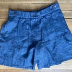 La Perla Blue Linen Elastic Waist Shorts FR 36/ US 4 Photo 0