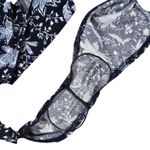 Lush Clothing Lush Blue Floral Short Sleeve Bodysuit in Blueberry Cream XL‎ NWOT Photo 5