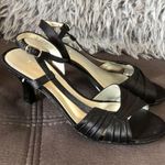 Liz Claiborne BlackSatinFabric Slingback Sandals 6 Photo 2