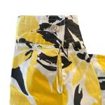 Womens Denim Floral Jacket Stretch Yellow Black Size 8 u Photo 7