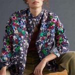 Anthropologie Vilagallo Floral Embroidered Beaded Camo Jacket Size M NWT Photo 0