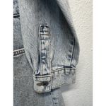 ZARA  Denim Long Sleeve Button Up Jean Mini Dress Sz L Light Blue Wash w/ Pockets Photo 6