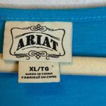 Ariat  Blouse Women's Size XL oversized studded loose blue‎ Photo 2