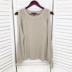 INC  International Concepts Metallic Split Sleeve Pullover Sweater Tan Small Photo 8