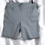 Hilary Radley  Light Blue Bermuda Shorts with Pinstripes Photo 0