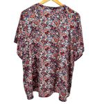 Three Dots   Women's Floral Top XL Boho‎ Prairie Peasant Cottagecore Tie Neck Photo 6