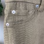 7 For All Mankind 7FAMK Brown Faux Suede Print Skinny Pants NEW 26 Photo 2