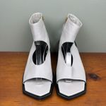 MARNI Block Heel Gray‎ Calf Leather Cut Out Bootie Sandal Pumps Size 40 US 10 Gray Photo 1