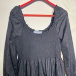 HILL HOUSE The Emily Nap Maxi Crushed Taffeta Long Cuffed Sleeve Smock Dress XL Black Photo 7