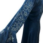 Parker Donatella Velvet Dress Eclipse Blue Sz 2 Long Bell Sleeves REVOLVE Silk Photo 7