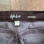 Style & Co chocolate brown pull on jeggings, size M Photo 5