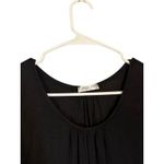 Ekouaer Black Short Sleeve Scoop Neck Ruched Sides Blouse Women Sz M Photo 3