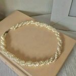 Twisted Fresh Water Pearl Strand Necklace Vintage “Zoradia” Elegant Classic Style Minimal Pearlcore White Photo 3