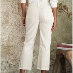 Frank & Eileen  Blackstone Pants size 6 Chalk Twill‎ Raw Hem Ankle Khakis Photo 1