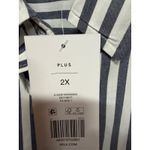 The Limited  Blue White Coastal Button Down Cotton Shirt Size 2X NWT Casual Photo 5