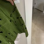 Farm Rio  Green Monstera Embroidered Linen Midi Dress Photo 8