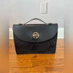 Nina Ricci Women’s Vintage Signature Script‎ Two Way Flap Bag Black Photo 1