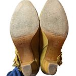Maje  Suede Tan Fringe Western Ankle Bootie Size 38 / 7.5 Photo 8