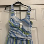 Anthropologie NWT Square-Neck Drop-Waist Maxi Dress size medium Blue Photo 4