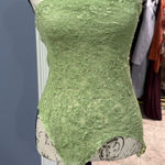 Urban Renewal Urban Outfitters  Green Y2K Strapless Lace- Size Large Photo 0
