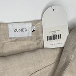 NWT Rumer Avalon Linen High Waist Tie Wrap Mini Skirt Back Zip Up S Natural Tan Photo 8