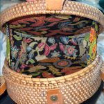 Round Woven Tan Crossbody Bag Photo 2