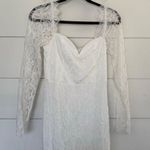 Lulus  Women’s Small White Lace My Truest Love Mermaid Maxi Dress Wedding Photo 0