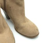 Old Navy Womens Ankle Boots Stacked Heel Faux Suede Zipper Beige Size 7 Photo 1