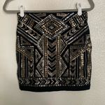 EXPRESS Black and Silver Geometric Pencil Skirt Photo 0