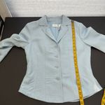 Emma James  Women's Blue Button Up Linen Long Sleeve Blazer Jacket Size 6 Photo 8