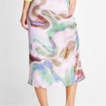 Future Collective Skirt Womens Size 12 Pink Green Marbled Ruched Party Sexy Photo 1