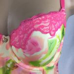Badgley Mischka Floral Print Bra Short Sleep Dress New 34B Photo 6