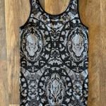 Rock & Republic Skulls Tank Top Gray and Black Stretch Womens Medium Photo 1