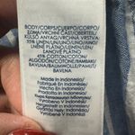 CHAPS  Blue White Striped Linen Blend Wrap Midi Skirt Ruffle Tie Waist Beach Med Photo 7