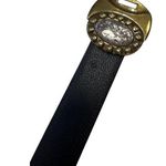 Chico's Womens Black Leather Belt W/ Two-Tone Decorative Buckle S/M SKU 6989 Photo 6