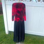 The Pyramid Collection red & black velvet Goth Dress Size L Photo 8