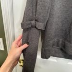Maeve  Anthropologie Bow Puff Sleeve Gray Crewneck Size XS Photo 2
