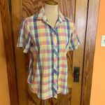 Vintage 80s colorful plaid top Size M Photo 4
