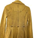 3 Doves Mustard Yellow Fleece Lined Boho Cottagecore Button Jacket Coat M Size M Photo 4