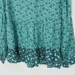 Vineyard Vines  Sea Floral Print Tiered Top Blouse Size XS Long Sleeve Photo 7