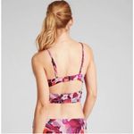Athleta Daybreak 36 D/DD Longline Bikini Tankini Top Tropical Floral Purple Pink Photo 6