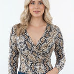 Iris  snakeskin print bodysuit size medium Photo 0