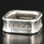 Tiffany & Co. 1837 Sterling Silver Square Ring 925 Size 6 Luxury Jewelry Photo 0