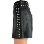 At Piece Black Studded Button Front High Waisted Edgy Pocket Casual Shorts Sz XS Photo 1