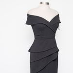 XScape Jovie Off Shoulder Long Scuba Crepe Gown - Style 4748X Photo 7