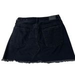 American Eagle  Outfitters Denim Skirt Womens Size 2 Black Button Fly Grunge Goth Photo 7