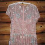 Mac Duggal 9134 Womens Embellished High Neck Butterfly Sleeve Midi Dress Photo 11